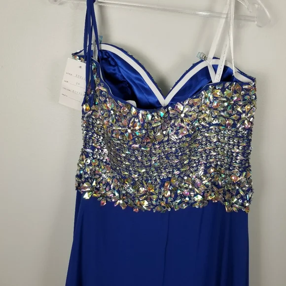 NWT Envious Formal  Strapless Prom Dress Sz 16  C2 - Picture 6 of 7